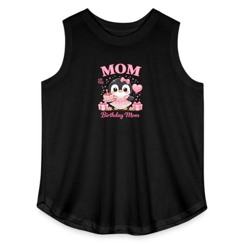 Cute Penguin Birthday Mom Kawaii Cake Balloon Gift - Women's Curvy Relaxed Tank Top