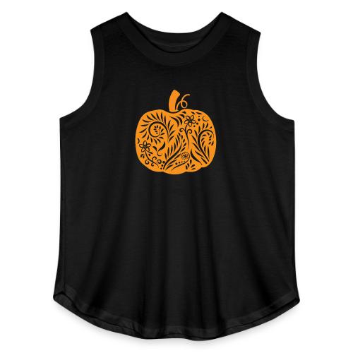 Pasliy Pumpkin Tee Orange - Women's Curvy Relaxed Tank Top