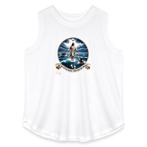 Walking On Water Faith T Shirt, Christian Miracle - Women's Curvy Relaxed Tank Top