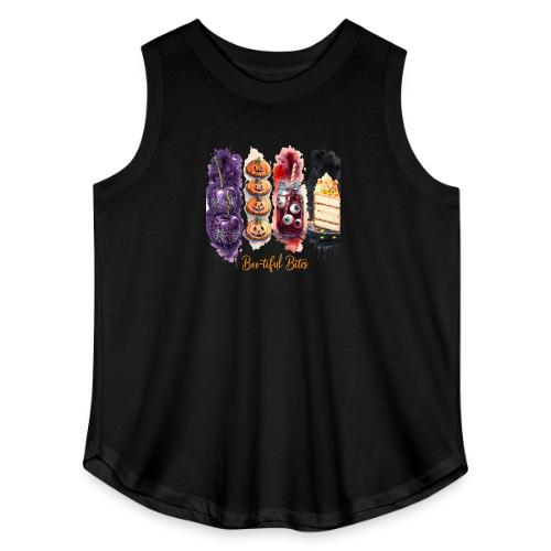 Spooky Cute Halloween Treats Art - Women's Curvy Relaxed Tank Top
