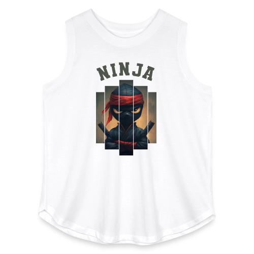 Cartoon Ninja Vibes - Women's Curvy Relaxed Tank Top