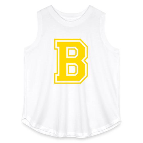 Letter B – Capital Athletic Alphabet Monogram - Women's Curvy Relaxed Tank Top