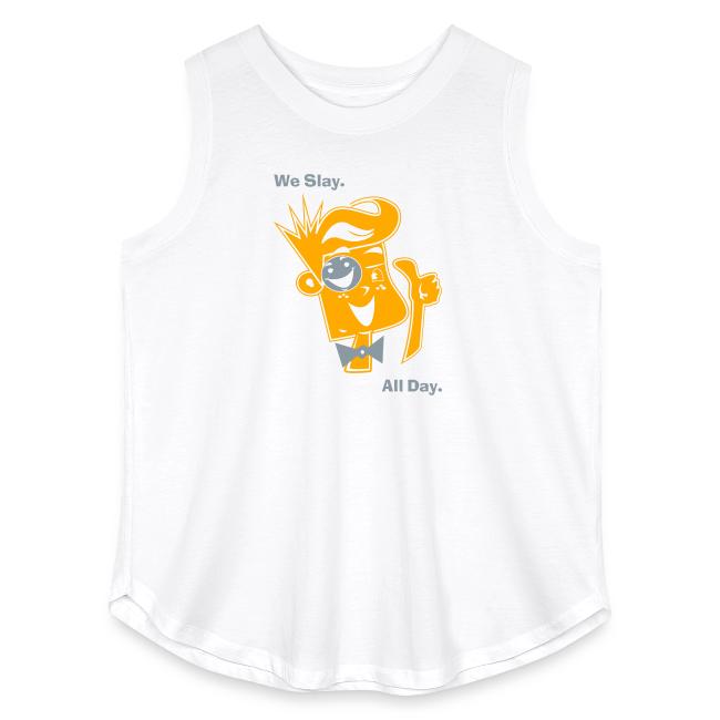 We Slay All Day Shiny Shirt Metallic Silver & Gold