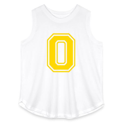 Letter O – Capital Athletic Alphabet Monogram - Women's Curvy Relaxed Tank Top