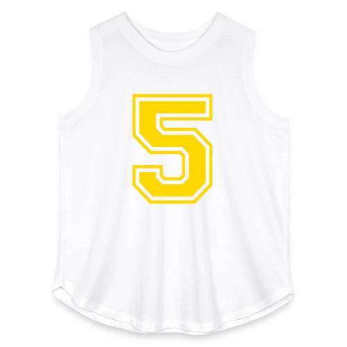 Number 5 in a classic athletic collegiate font - Women's Curvy Relaxed Tank Top
