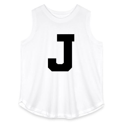 Varsity Letter J Athletic Alphabet Graphic - Women's Curvy Relaxed Tank Top