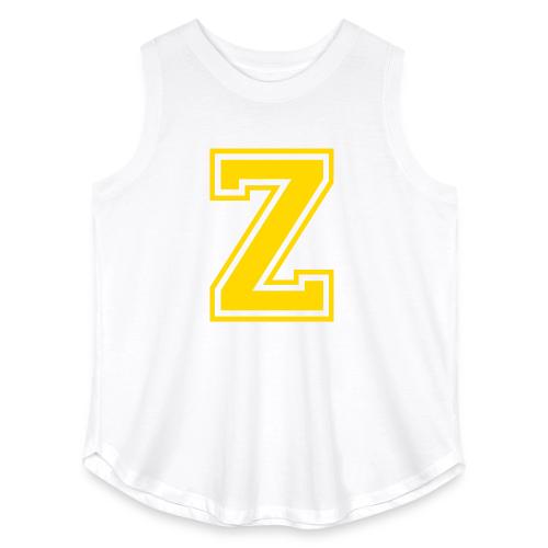 Letter Z – Capital Athletic Alphabet Monogram - Women's Curvy Relaxed Tank Top