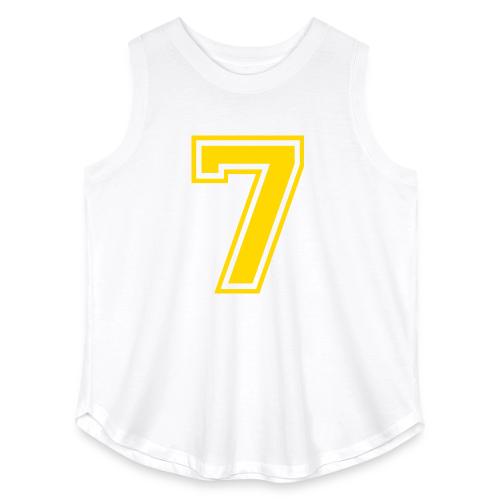 Number 7 in a classic athletic collegiate font - Women's Curvy Relaxed Tank Top