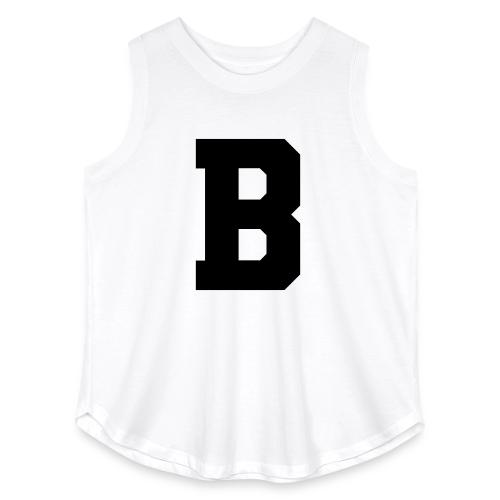 Varsity Letter B Athletic Alphabet Graphic - Women's Curvy Relaxed Tank Top