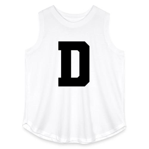 Varsity Letter D Athletic Alphabet Design - Women's Curvy Relaxed Tank Top