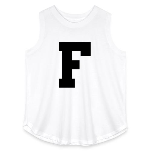 Varsity Letter F Athletic Monogram - Women's Curvy Relaxed Tank Top