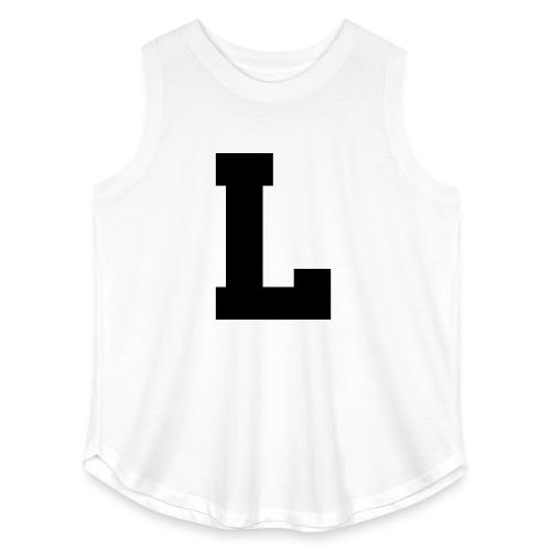 Varsity Letter L Athletic Monogram - Women's Curvy Relaxed Tank Top