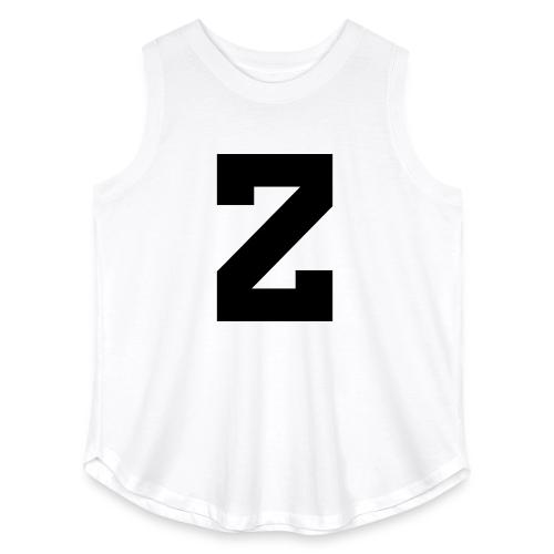 Varsity Letter Z Athletic Font Design - Women's Curvy Relaxed Tank Top