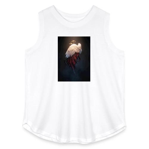 Angel vs Demon Wings Dark Aesthetic Gothic T-Shirt - Women's Curvy Relaxed Tank Top