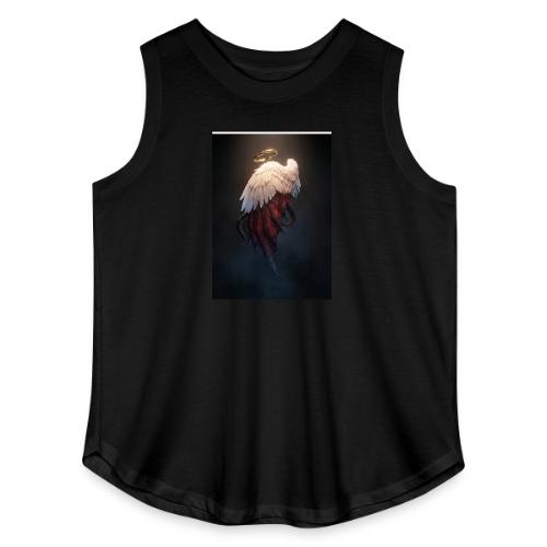Angel vs Demon Wings Dark Aesthetic Gothic T-Shirt - Women's Curvy Relaxed Tank Top
