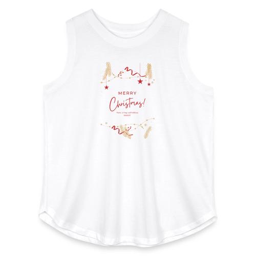 Merry Christmas Typography Design - Women's Curvy Relaxed Tank Top