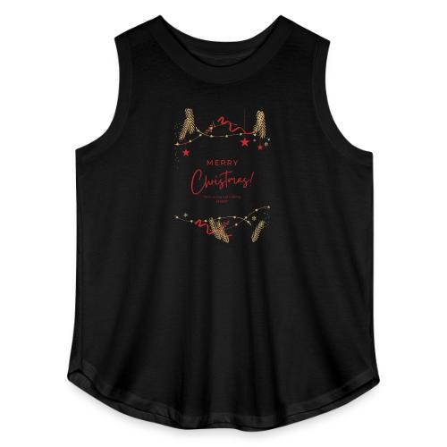 Merry Christmas Typography Design - Women's Curvy Relaxed Tank Top