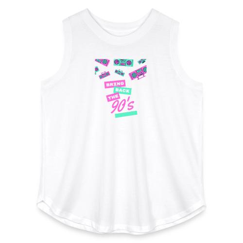 Bring Back The 90s Nostalgia Design| Retro 90s Art - Women's Curvy Relaxed Tank Top