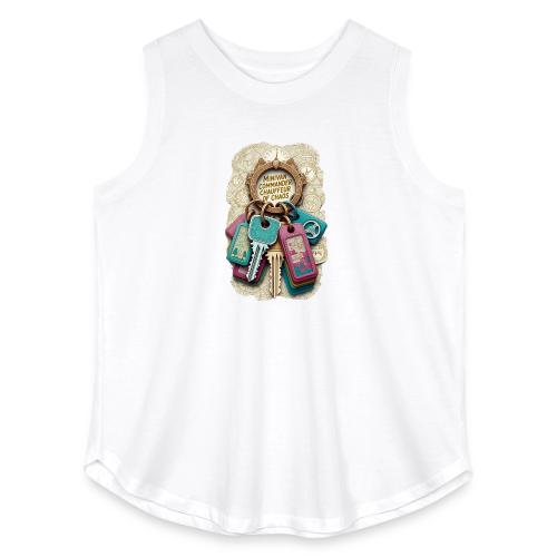 Minivan Commander T Shirt, Chauffeur of Chaos Mug - Women's Curvy Relaxed Tank Top