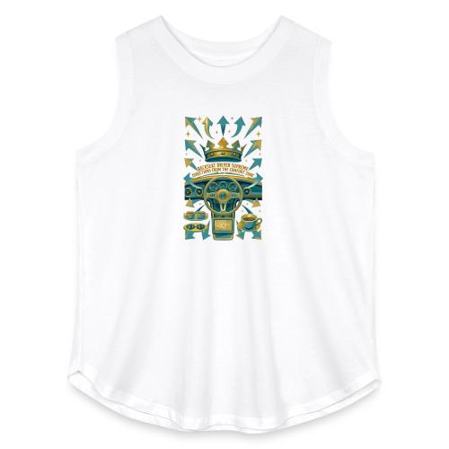Backseat Driver T Shirt, Funny Dad Gift - Women's Curvy Relaxed Tank Top