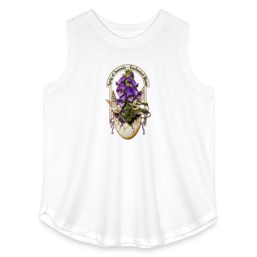 Spring Serenity Foxglove Tee, Easter Gift for wife - Women's Curvy Relaxed Tank Top