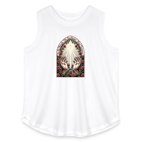 Easter By His Wounds Healed T Shirt, Renewal Gift - Women's Curvy Relaxed Tank Top