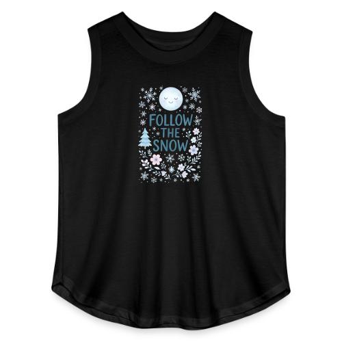 Follow the Snow – Cozy Winter Watercolor - Women's Curvy Relaxed Tank Top
