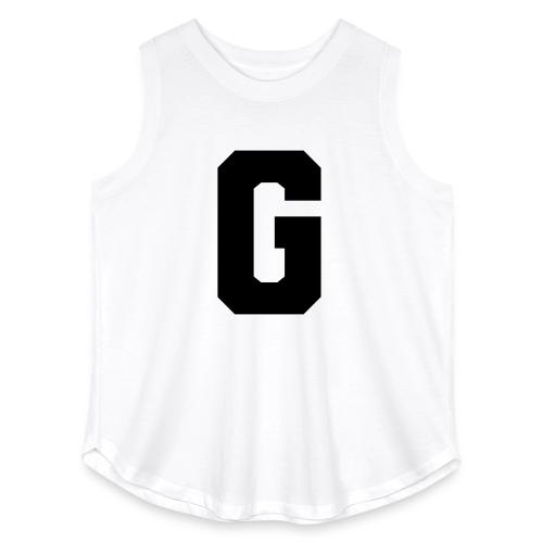 Varsity Letter G Collegiate Alphabet Art - Women's Curvy Relaxed Tank Top