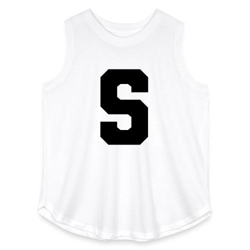 Varsity Letter S Collegiate Alphabet Art - Women's Curvy Relaxed Tank Top