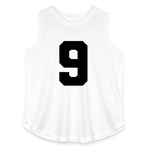 Varsity Number 9 Athletic Font - Women's Curvy Relaxed Tank Top