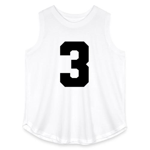 Varsity Number 3 Athletic Font - Women's Curvy Relaxed Tank Top