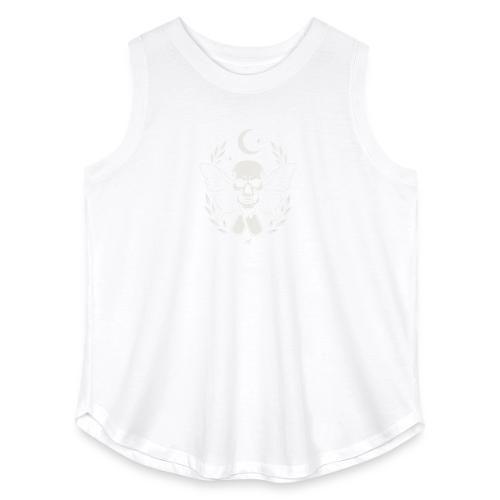 Skull butterfly dog tags - Women's Curvy Relaxed Tank Top