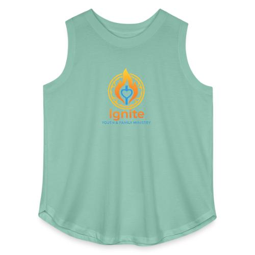 Ignite Youth and Family Logo - Women's Curvy Relaxed Tank Top
