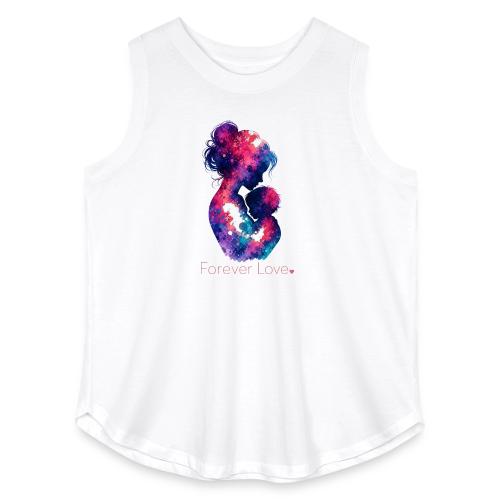 Forever Love-Vibrant Watercolor Mother-Child - Women's Curvy Relaxed Tank Top