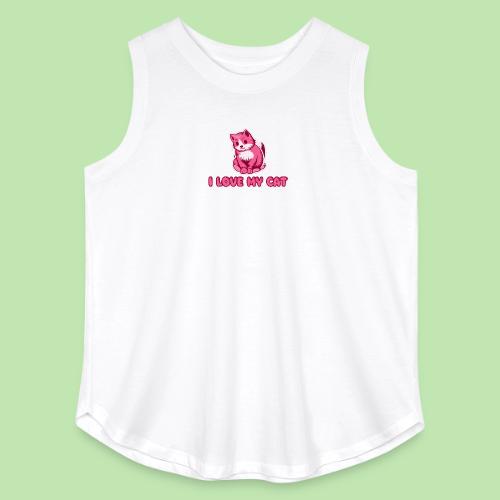 I love my cat - Women's Curvy Relaxed Tank Top