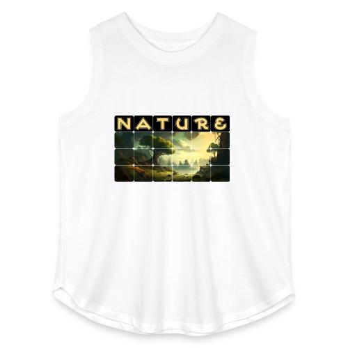 Whispers of Green Peaks - Women's Curvy Relaxed Tank Top