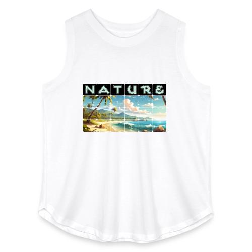 Nature: Sun-Kissed Shore - Women's Curvy Relaxed Tank Top