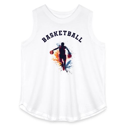 Basketball Never Stops - Women's Curvy Relaxed Tank Top