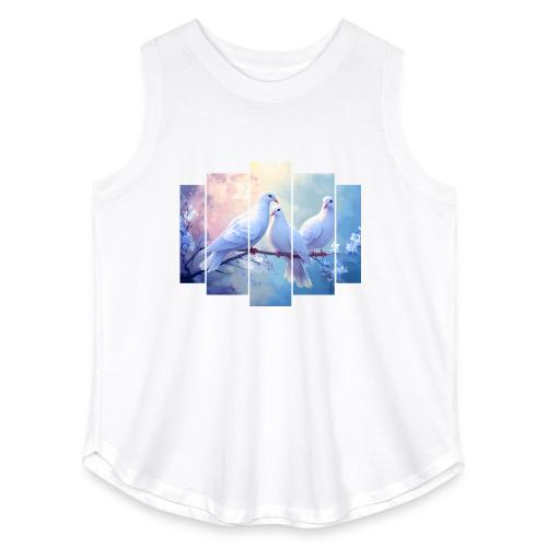 Symbols of Peace and Serenity - Women's Curvy Relaxed Tank Top