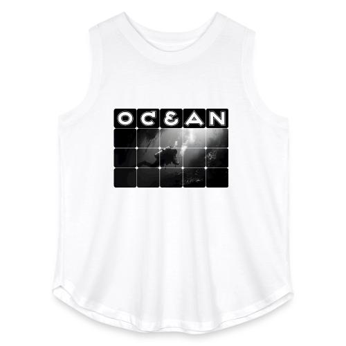 Ocean: Monochrome descent of a scuba diver - Women's Curvy Relaxed Tank Top