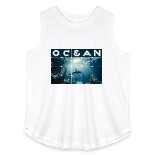 Ocean: Dolphin’s Serenity - Women's Curvy Relaxed Tank Top