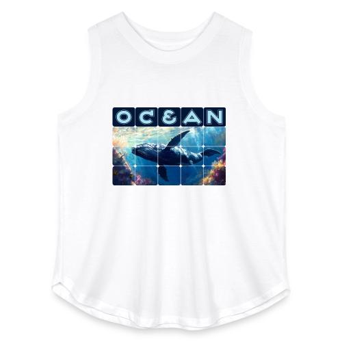 Ocean: Majestic Deep - Women's Curvy Relaxed Tank Top