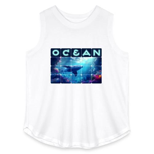Ocean: Whale’s Path - Women's Curvy Relaxed Tank Top