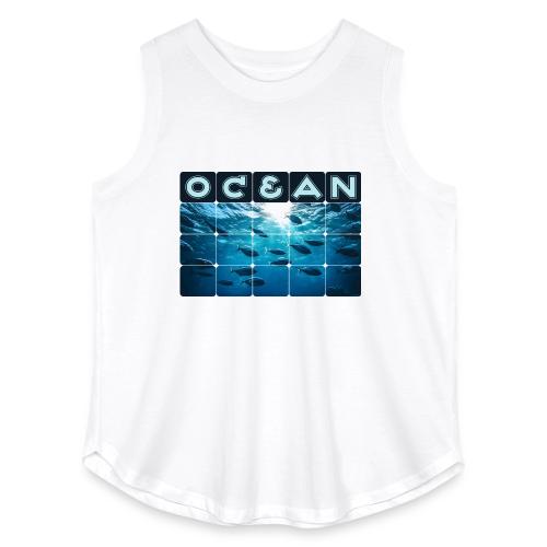 Ocean: Silver Tide - Women's Curvy Relaxed Tank Top