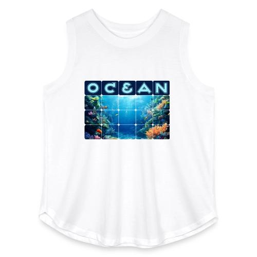 Ocean: Tropical Drift - Women's Curvy Relaxed Tank Top