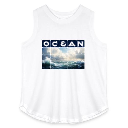 Ocean: Waves of Fury - Women's Curvy Relaxed Tank Top