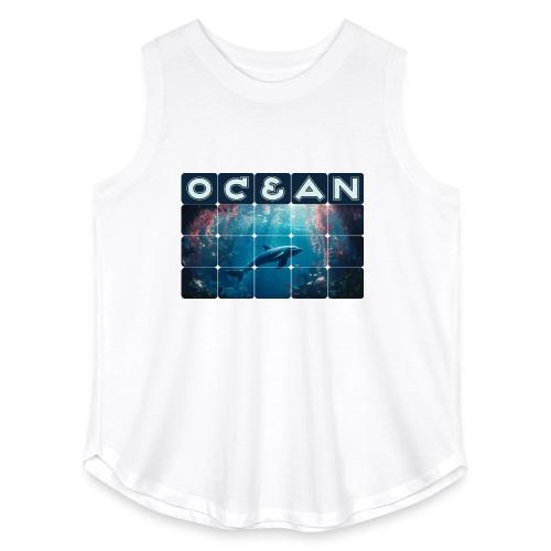 Ocean: Blue Grace - Women's Curvy Relaxed Tank Top