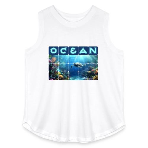 Ocean: Turtle Drift - Women's Curvy Relaxed Tank Top
