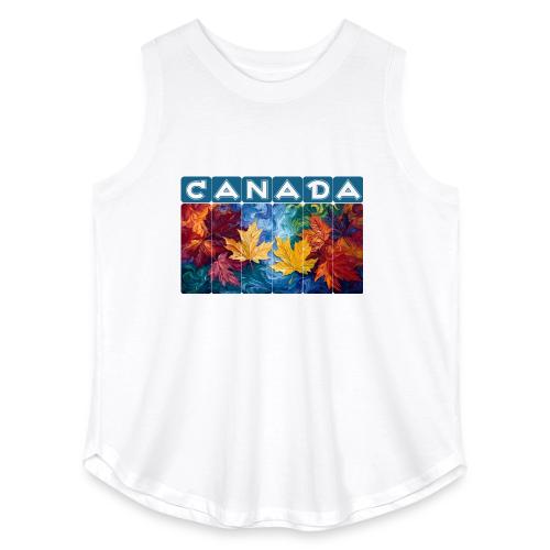 Canada in Brushstrokes - Women's Curvy Relaxed Tank Top