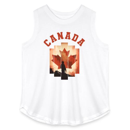Proud Canadian Shadow - Women's Curvy Relaxed Tank Top
